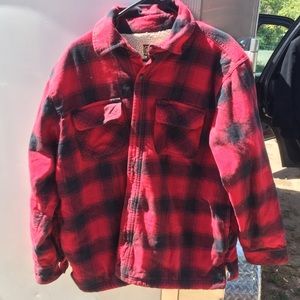 Men’s Schmidt Workwear Red Plaid Jacket Cotton